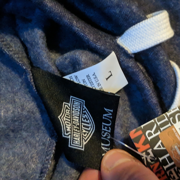 Harley Davidson museum women's mock neck hooded sweatshirt - Picture 5 of 6
